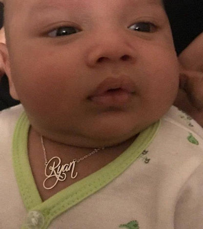 Customized Baby Necklace For Little Girl Boy Personalized  Name Stainless Steel Chain Children's Choker Mommy Jewelry Gifts