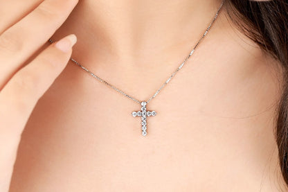 YANHUI Good Quality Cubic Zircon Cross Pendant Necklace Original Tibetan Silver Choker Statement Necklace Women Gift Jewelry