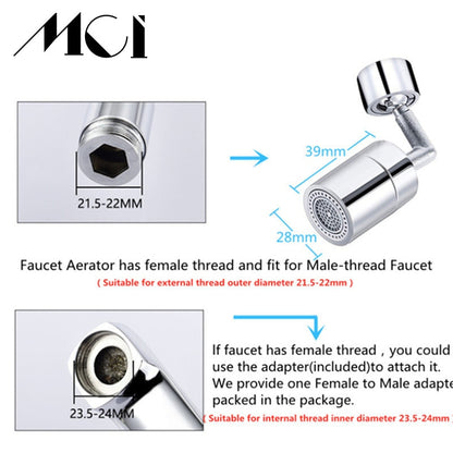 720 Degree Universal Splash Filter Faucet Spray Head Wash Basin Tap Extender Adapter Kitchen Tap Nozzle Flexible Faucets Sprayer