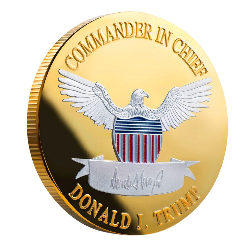 US Donald Trump Gold Commemorative Coin &#39;Second Presidential Term 2021-2025 IN GOD WE TRUST&#39; Collectible Decorative Coins 2017.