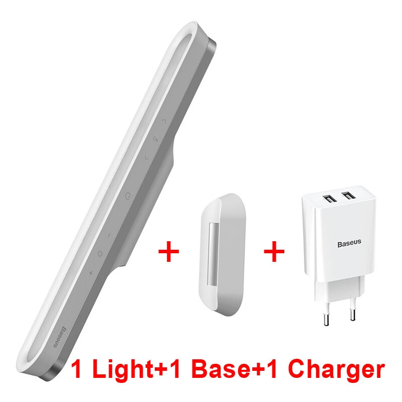 Baseus Magnetic Table Lamp Hanging Wireless Touch LED Desk Lamp Home Cabinet Study Reading Lamp Stepless Dimming USB Night Light