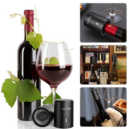 ABS Vacuum Red Wine Bottle Cap Stopper ship from US Vacuum Pump Sealer Wine Fresh Keeper Plug Champagne Cork Kitchen Bar Tool
