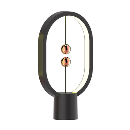 USB Rechargeable Mini HENGPRO Balance LED Table Lamp Ellipse Magnetic Mid-air Switch Eye-Care Night Light Touch Control
