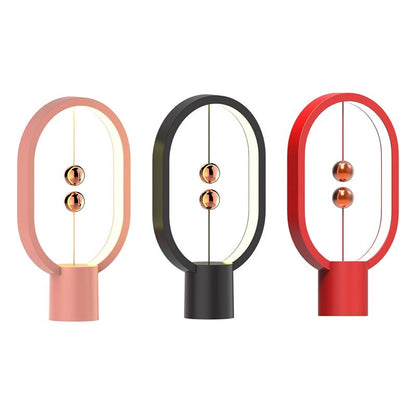 USB Rechargeable Mini HENGPRO Balance LED Table Lamp Ellipse Magnetic Mid-air Switch Eye-Care Night Light Touch Control