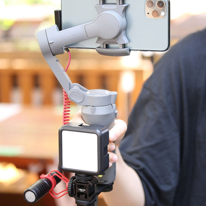 Ulanzi VL49 Mini LED Video Light Dimmable Vlog Light with 3 Cold Shoe Mount Mic Built-in 2000 mAh Battery Type C Charge Light