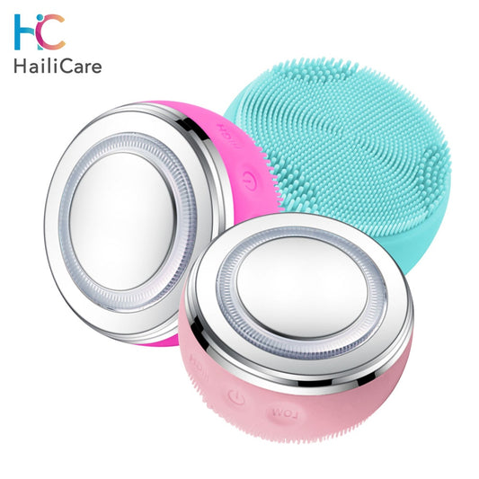 Electric Face Cleansing Brush Silicone Facial Cleaser Blackhead Remover Deep Pore Cleaning tool Vibration Exfoliator Scrub Brush