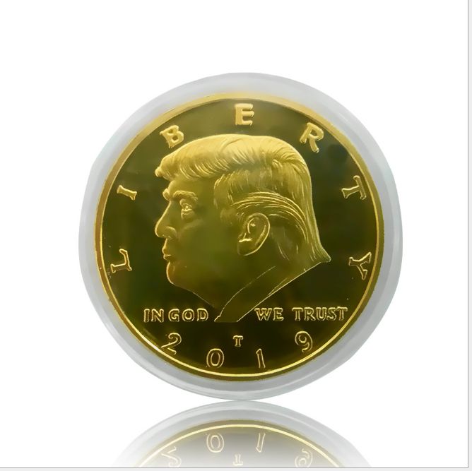 US Donald Trump Gold Commemorative Coin &#39;Second Presidential Term 2021-2025 IN GOD WE TRUST&#39; Collectible Decorative Coins 2017.