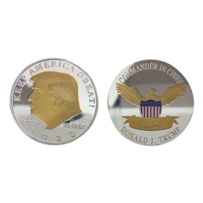 US Donald Trump Gold Commemorative Coin 'Second Presidential Term 2021-2025 IN GOD WE TRUST' Collectible Decorative Coins 2017.