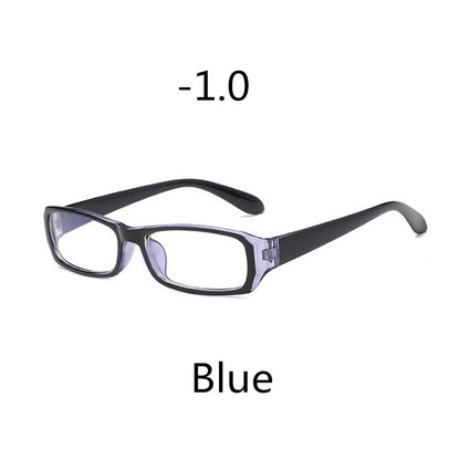 Elbru Anti-blue Light Square Myopia Glasses Women Men Finished Nearsighted Eyeglasses Diopter -1.0to -4.0 Unisex