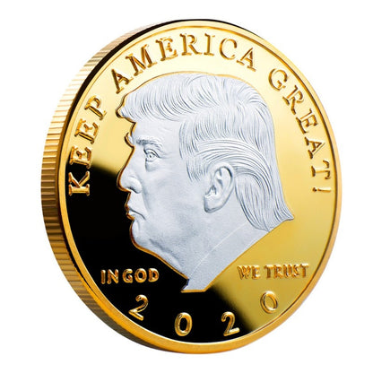 US Donald Trump Gold Commemorative Coin 'Second Presidential Term 2021-2025 IN GOD WE TRUST' Collectible Decorative Coins 2017.