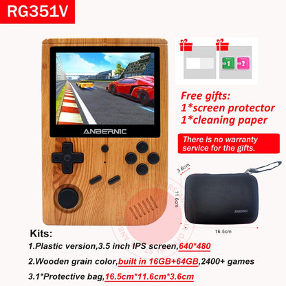 ANBERNIC New RG351V Retro Games Built-in 16G RK3326 Open Source 3.5 INCH 640*480 handheld game console Emulator For  kid Gift