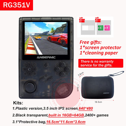 ANBERNIC New RG351V Retro Games Built-in 16G RK3326 Open Source 3.5 INCH 640*480 handheld game console Emulator For  kid Gift