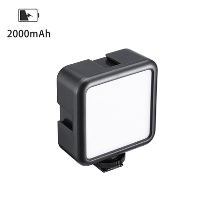 Ulanzi VL49 Mini LED Video Light Dimmable Vlog Light with 3 Cold Shoe Mount Mic Built-in 2000 mAh Battery Type C Charge Light