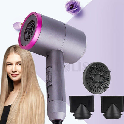 Negative Ion Hair Dryer Professional Salon Ionic Blow Dryer with Diffuser &amp; Concentrator Ceramic Powerful Fast Drying Hairdryers