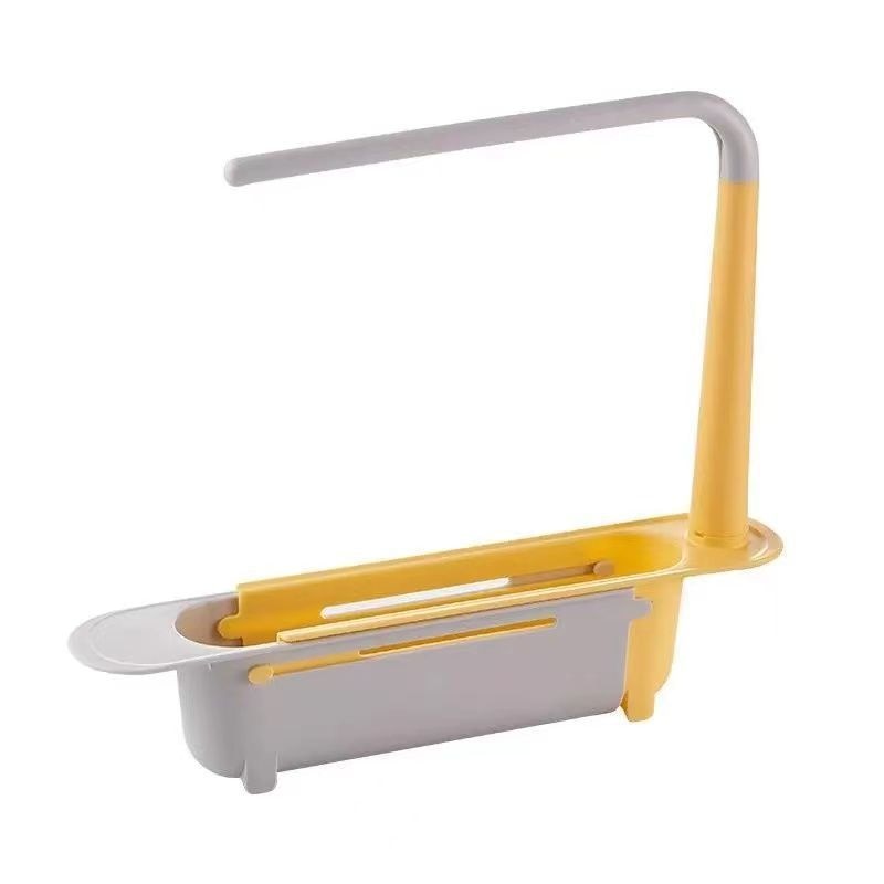 Telescopic Sink Drain Rack Soap Sponge Holder Organizer Sink Shelf Hanger Expandable Storage Basket Kitchen Tool