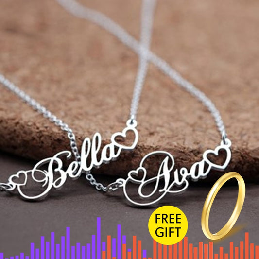 Trendy Love Heart Name Necklaces Trendy Customized Handmade Charm Letter Choker Necklaces Pendant Korean Pearl Jewelry colliers