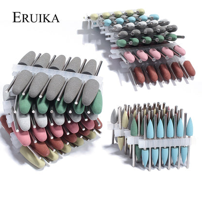 10pcs Silicone Nail Drill Bit Rubber Manicure Drills Electric Rotary Mills Cutter Cuticle Polishing Tools Nail Salon Accessories