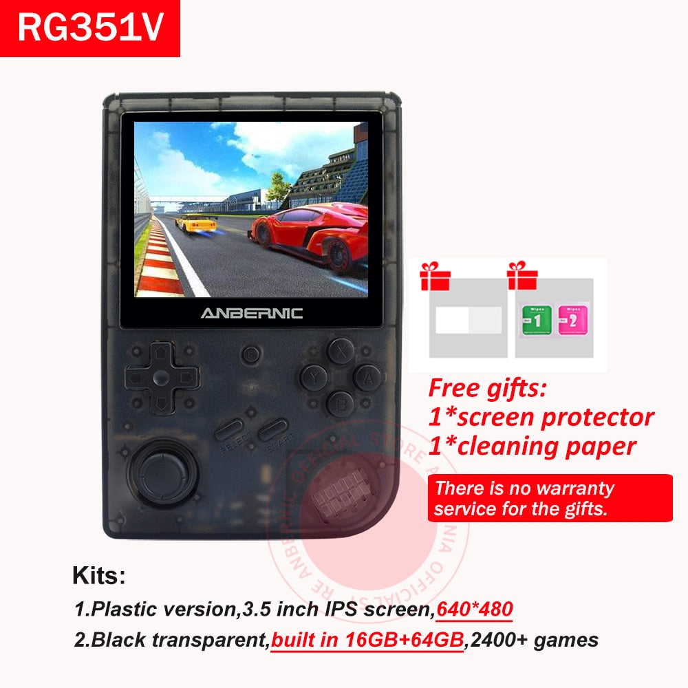 ANBERNIC New RG351V Retro Games Built-in 16G RK3326 Open Source 3.5 INCH 640*480 handheld game console Emulator For  kid Gift