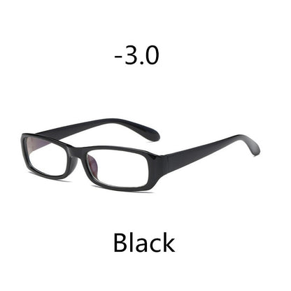 Elbru Anti-blue Light Square Myopia Glasses Women Men Finished Nearsighted Eyeglasses Diopter -1.0to -4.0 Unisex