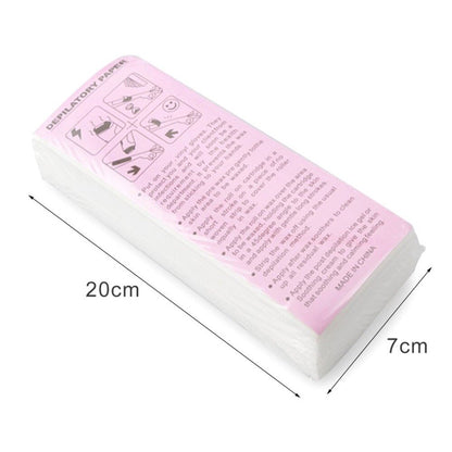 100pc Hair Removal Wax Strips for Face Body Depilatory Wax for Epilator Nonwoven Paper Roll-On Cartridge Strips for Depilation