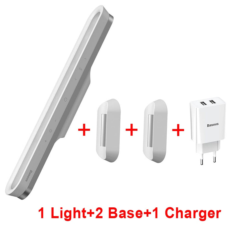 Baseus Magnetic Table Lamp Hanging Wireless Touch LED Desk Lamp Home Cabinet Study Reading Lamp Stepless Dimming USB Night Light