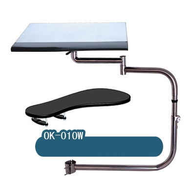 OK010 Full Motion Chair Shaft Clamp Keyboard Support + Chair Arm Clamp Elbow Wrist Support Mouse Pad Arm Rest  for Office &amp; Game