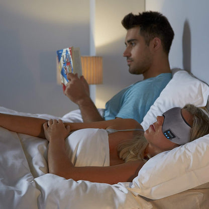 JINSERTA Wireless Stereo Bluetooth Earphone Sleep Mask 5.0 Bluetooth Sleep Soft Earphones Support Handsfree Sleeping Eye Mask