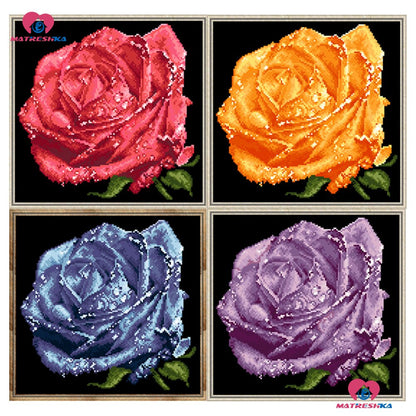 5d beaded cross stitch water rose embroidery beads home decor 5d beaded cross stitch kit printed canvas kits borduren met kralen