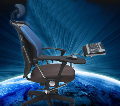 OK010 Full Motion Chair Shaft Clamp Keyboard Support + Chair Arm Clamp Elbow Wrist Support Mouse Pad Arm Rest  for Office &amp; Game