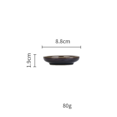 Single Dim Deep Blue Color Ceramic Tableware European Retro Glazed Dinnerware Pottery Porcelain Dish Plate Household Rice Dish
