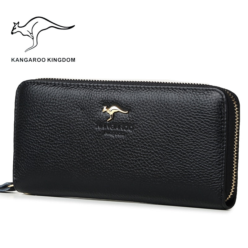 Kangaroo Kingdom Luxury Women Wallets Genuine Leather Pusre Brand Wallet Ladies Clutch