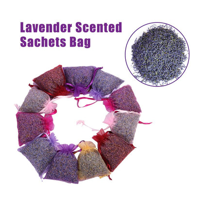 10/15Pcs Lavender Scented Sachets Bag For Closets Drawers Filled With Naturally Dried Lavender Flower Buds Air Refreshing Sachet