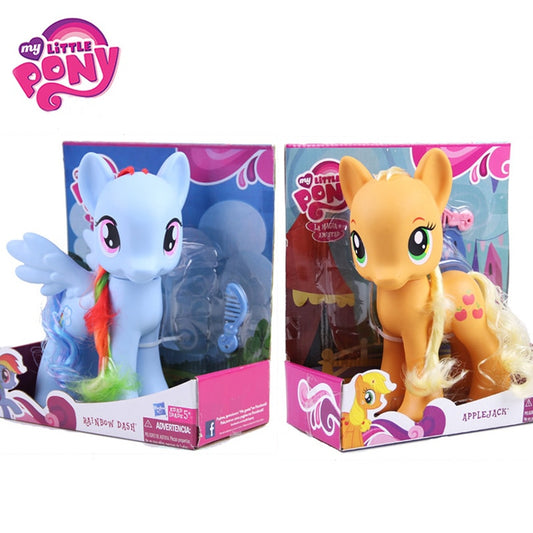 22cm My Little Pony Toys Rarity Apple Jack Rainbow Dash Princess Celestia Action Figure Collection Model Doll For Kids Gifts