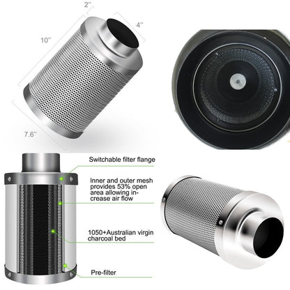 220V Centrifugal Fans&amp; 4/5/6 Inch Activated Carbon Air Filter Set For Led grow light Indoor Hydroponics Grow Tent Greenhouses