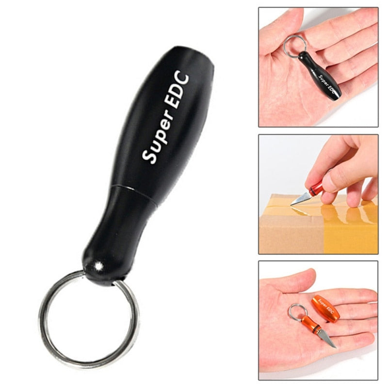 Portable Cutting Tool Brass Outdoor Multi-function EDC Mini Tool Key Ring Pendant Tool Capsule Knife Tiny Cutting Tool