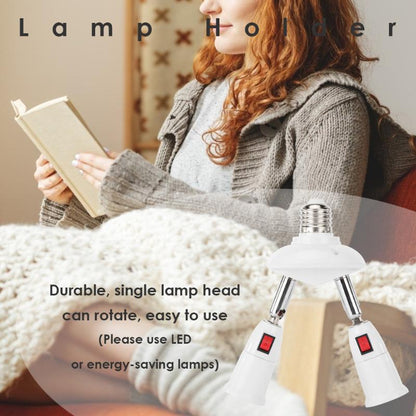 E27 Splitter 2/3/4/5 Heads Lamp Base Adjustable LED Light Bulb Holder Adapter Converter Socket High Quality Lamp Bulb Holder