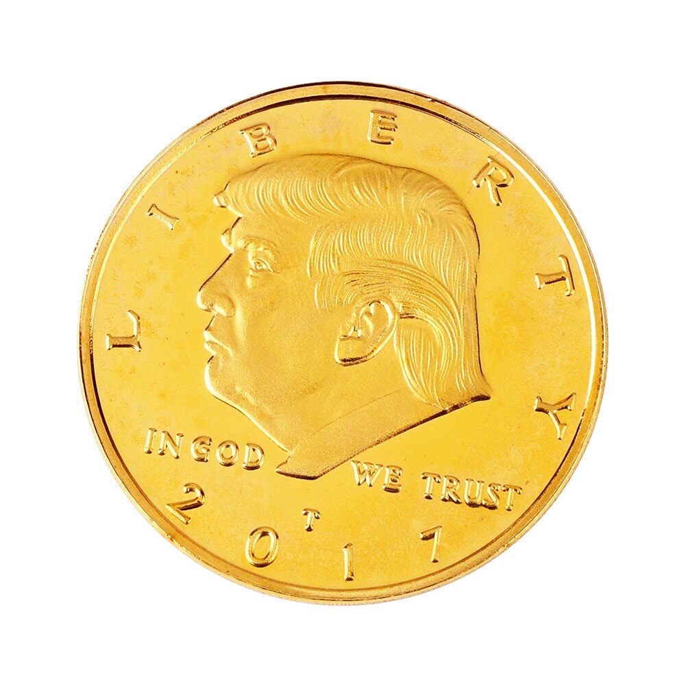 US Donald Trump Gold Commemorative Coin &#39;Second Presidential Term 2021-2025 IN GOD WE TRUST&#39; Collectible Decorative Coins 2017.