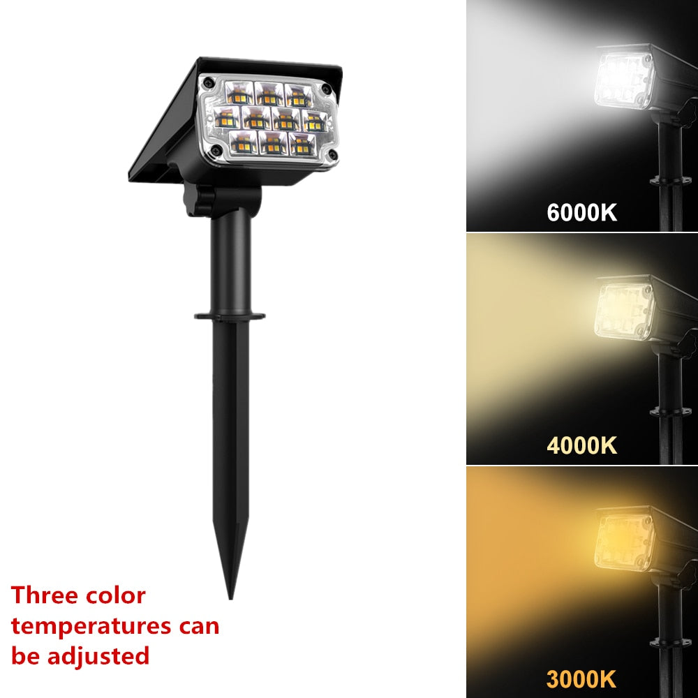 T-SUN 1pc/2pc/4pcs Adjustable Solar Spotlight Solar Garden Light IP65 Super Bright Landscape Wall Light Outdoor Light Solar Lamp