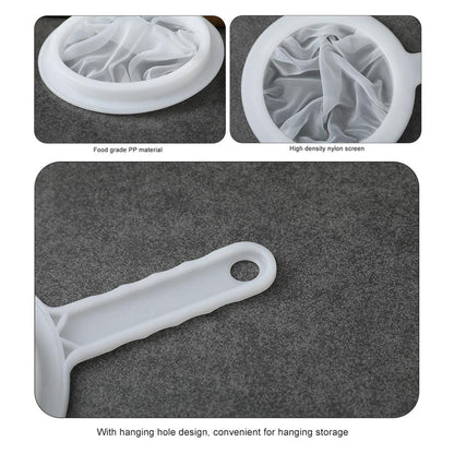 100/200/400 Mesh Kitchen Ultra-fine Mesh Strainer Reusable Nylon Mesh Filter Spoon For Suitable For Soy Milk Coffee Milk Yogurt