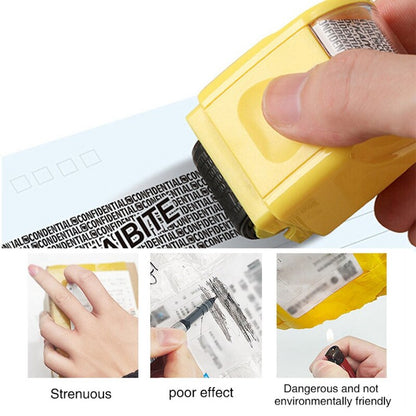 1PCS Stamp Seal Roller Theft Protection Code Guard Your ID Confidentiality Package Private Information Confidential Seal