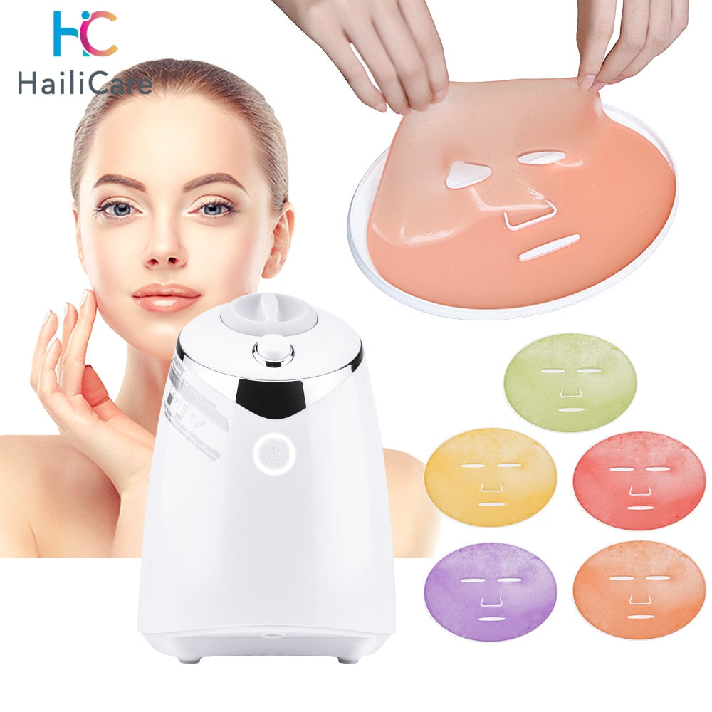 Electrical Automatic Fruit Mask Machine DIY Natural Fruit Vegetable Milk Facial Masker Maker With 32 pcs Collagen Tablets