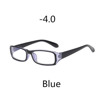 Elbru Anti-blue Light Square Myopia Glasses Women Men Finished Nearsighted Eyeglasses Diopter -1.0to -4.0 Unisex