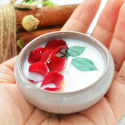 Flower Aromatherapy Candle Soy Wax Home Decorative Scented Candles Birthday Wedding Party Home Decoration Aroma Candles in A Jar