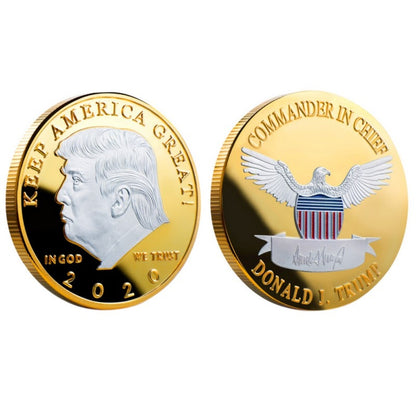 US Donald Trump Gold Commemorative Coin 'Second Presidential Term 2021-2025 IN GOD WE TRUST' Collectible Decorative Coins 2017.