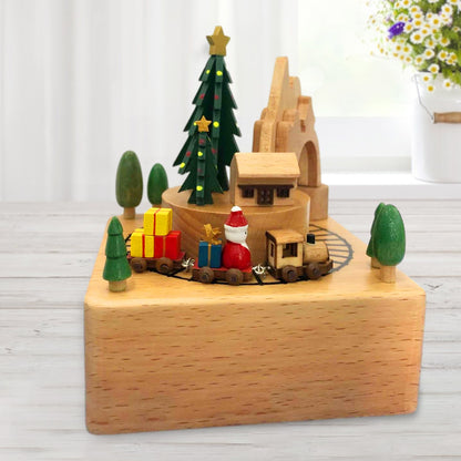 Music Box For Girls 7 Kinds Wooden Music Box Christmas With Comfortable Touching Music Box For Boys Men Women Kids Toddler