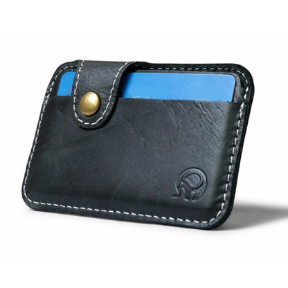 1pcs Retro Leather Card Wallet Men Business Bank Card Holder Thin Credit Card Case Convenient Small Cards Pack Cash Pocket