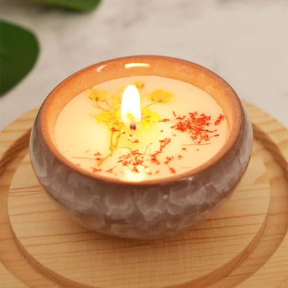 Flower Aromatherapy Candle Soy Wax Home Decorative Scented Candles Birthday Wedding Party Home Decoration Aroma Candles in A Jar