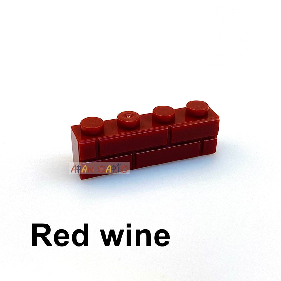 50pcs DIY Building Blocks Thick wall Figures Bricks 1x4 Dots Educational Creative Size Compatible With Brands Toys for Children