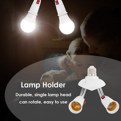 E27 Splitter 2/3/4/5 Heads Lamp Base Adjustable LED Light Bulb Holder Adapter Converter Socket High Quality Lamp Bulb Holder