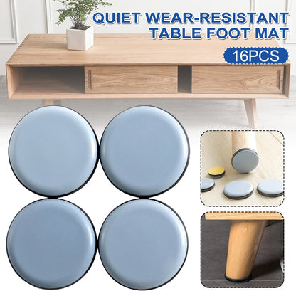 16Pcs Furniture Legs Pads Sliders Self-Adhesive Moving Glides Mover Pads For Home and Garden Or Square  Rubber Feet